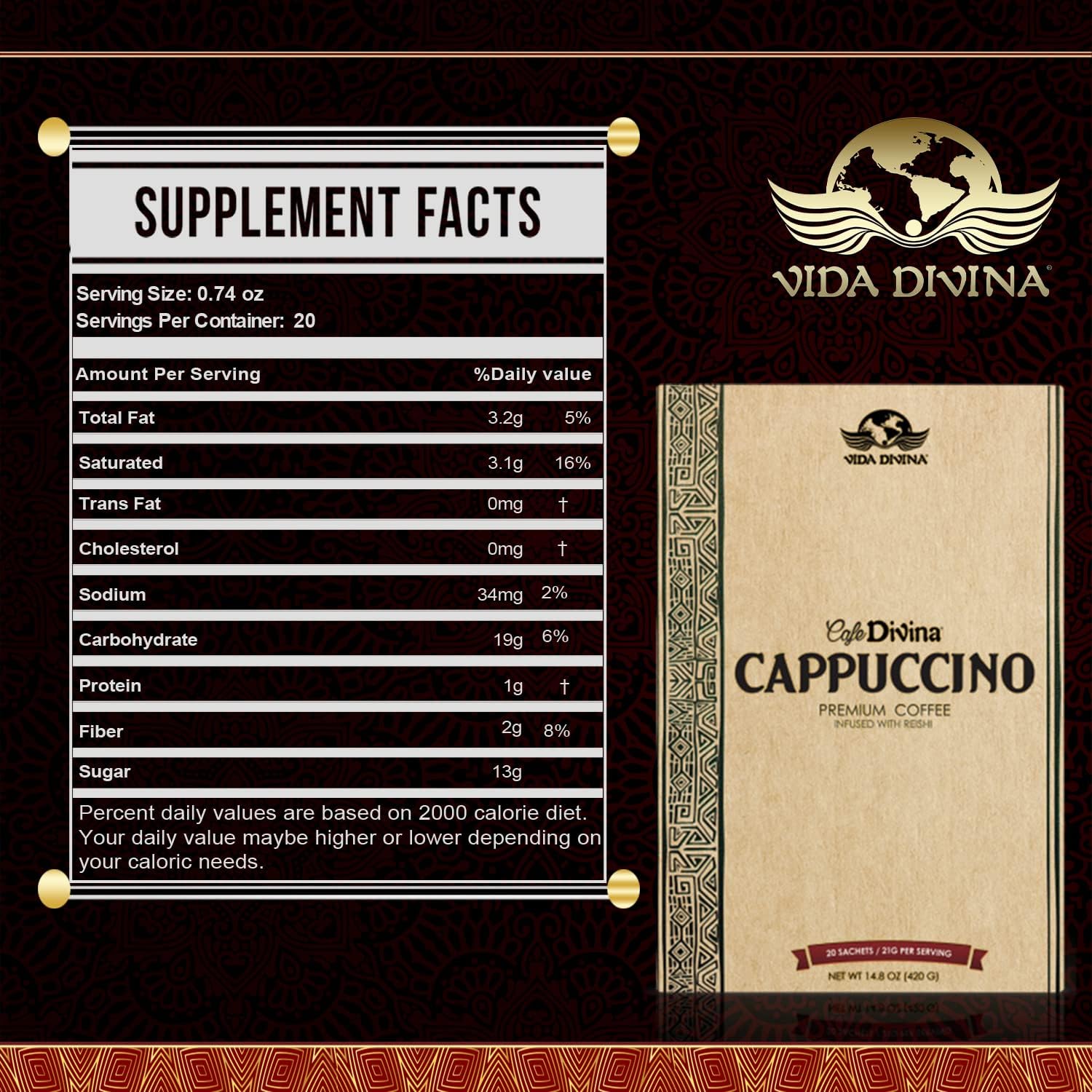 Cappuccino Coffee | Premium Cappuccino Coffee | Nutri Divina