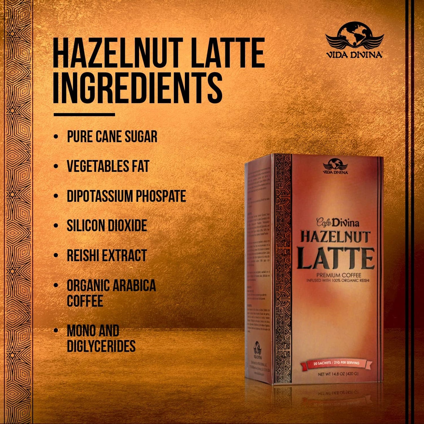 Hazelnut Latte Coffee | Hazelnut Latte Premium Coffee | Nutri Divina