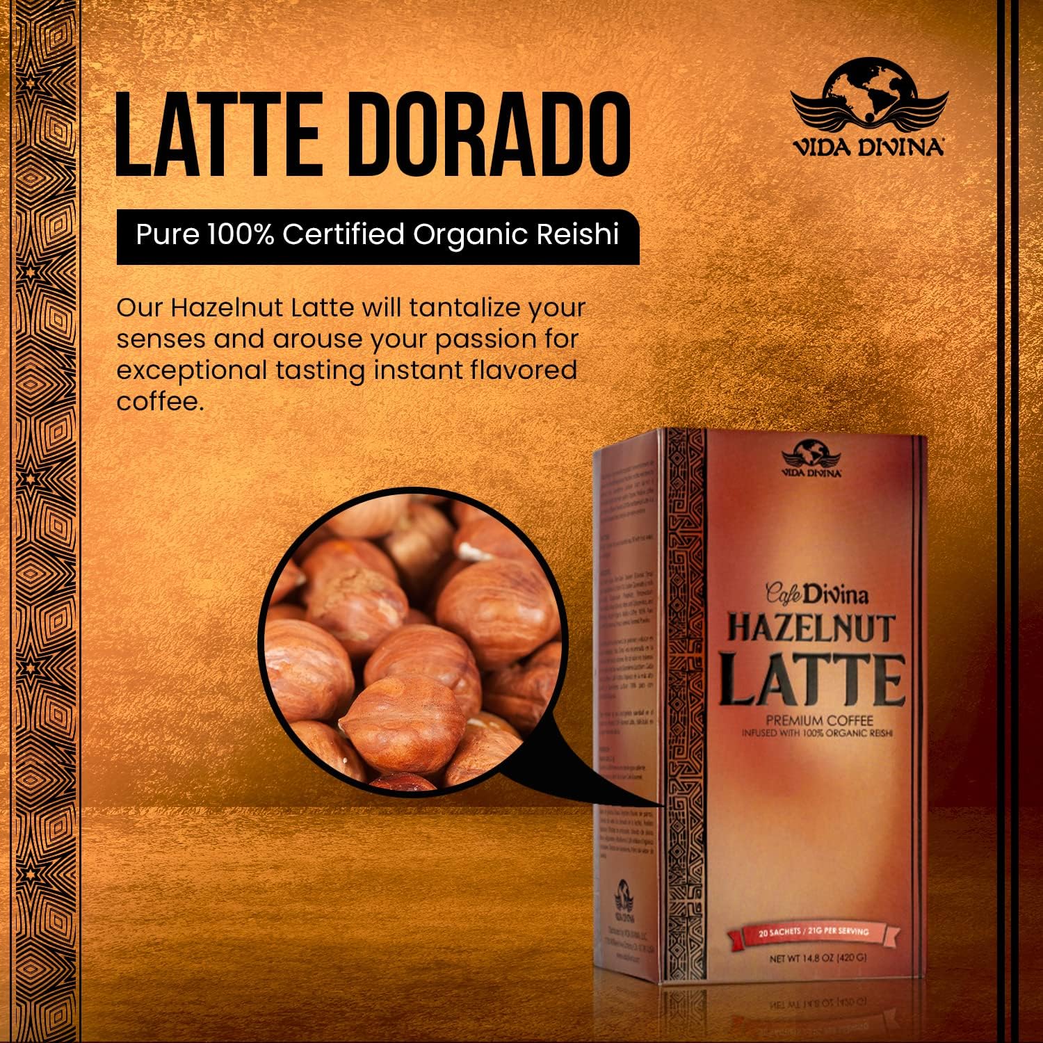 Hazelnut Latte Coffee | Hazelnut Latte Premium Coffee | Nutri Divina