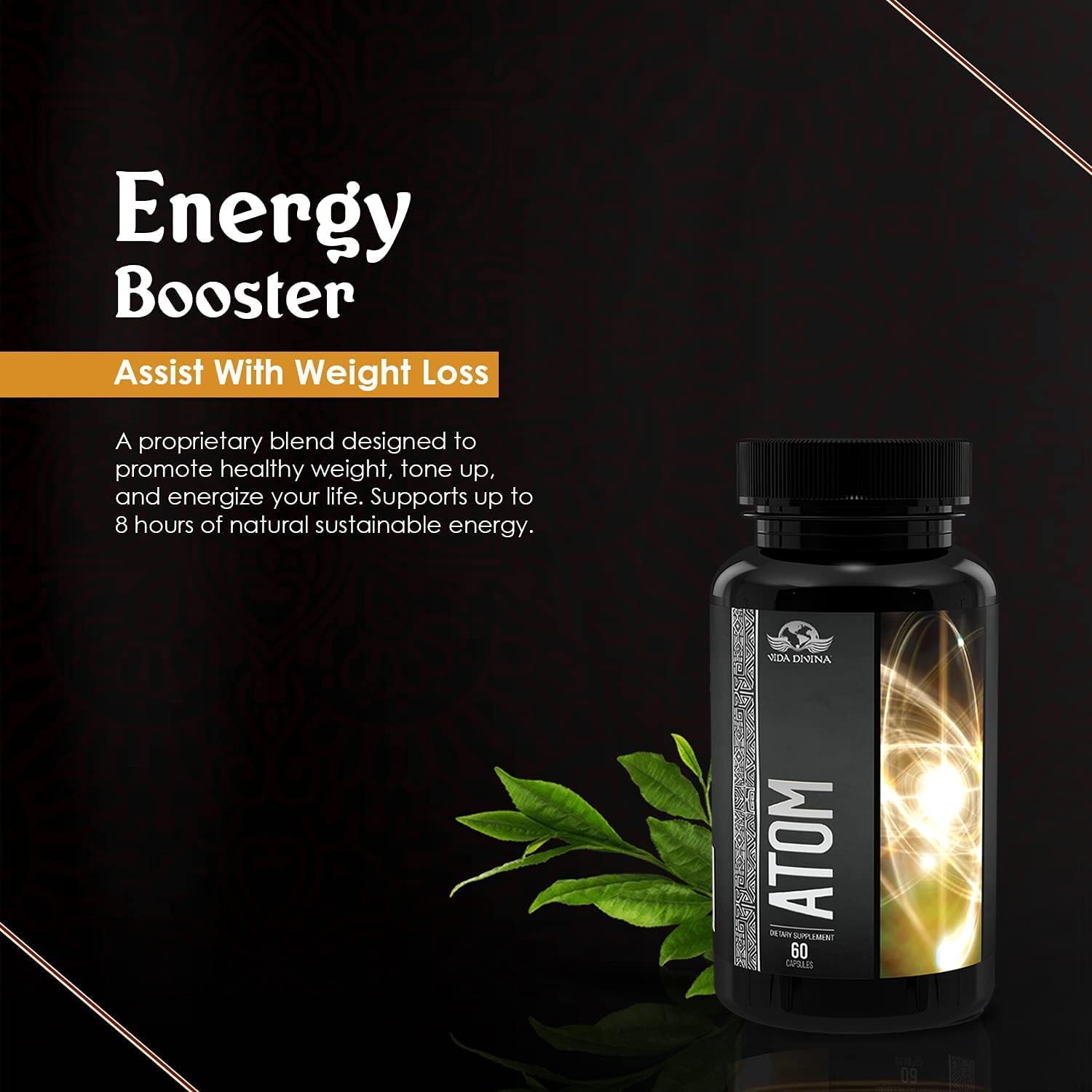 Atom Capsules | Atom Energy Booster Capsules | Nutri Divina