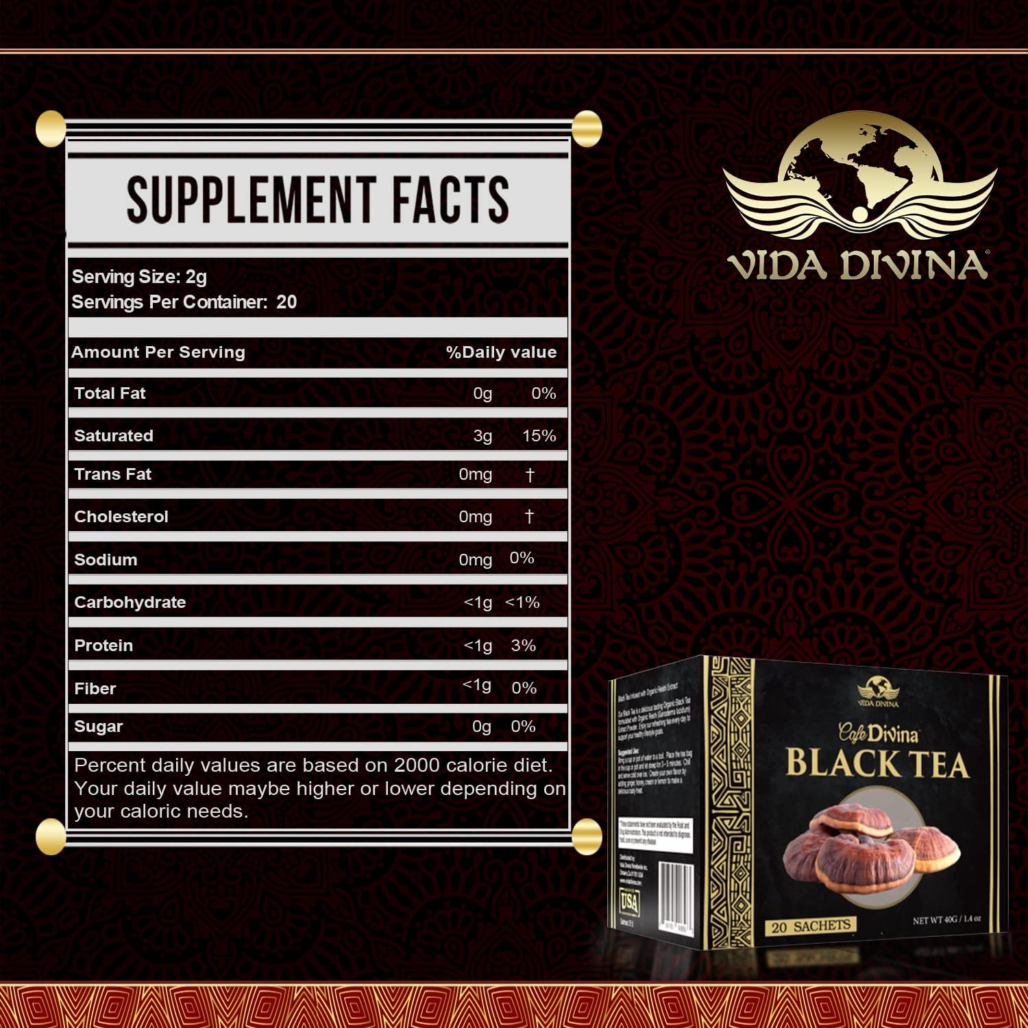 Black Tea Supplement | Buy Black Tea Supplement | Nutri Divina