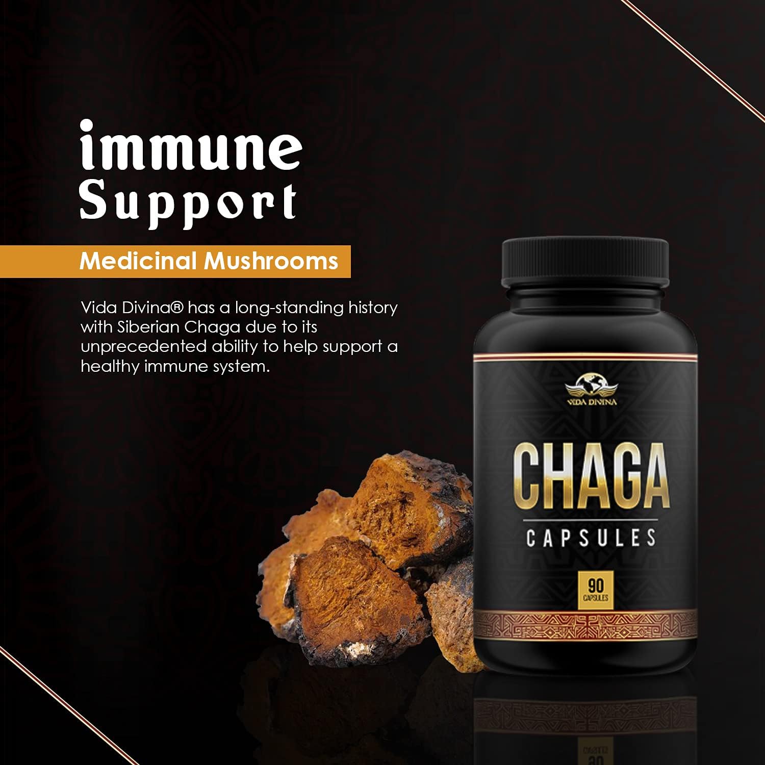 Chaga Supplement | Chaga Capsules | Nutri Divina