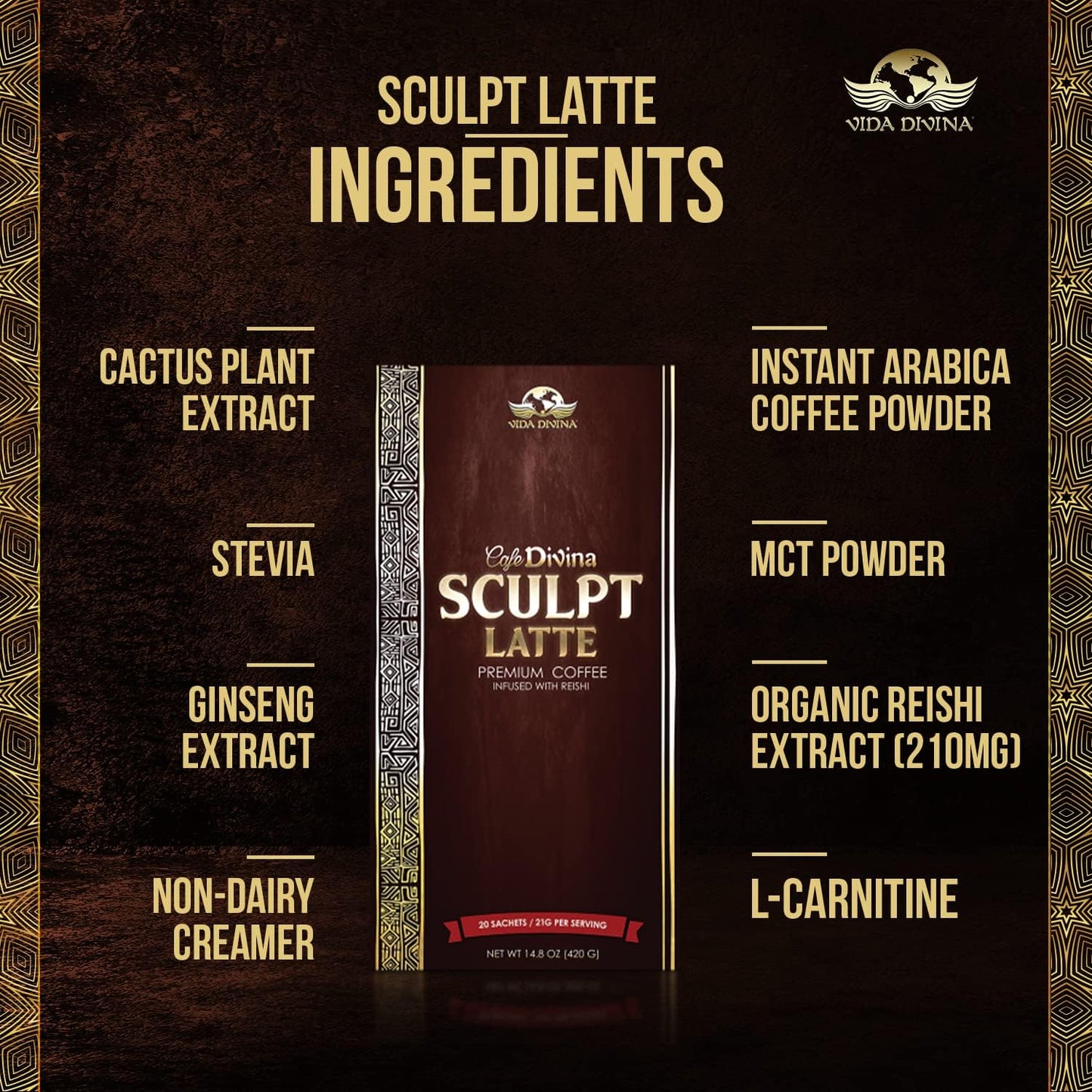 Sculpt Latte Coffee | Sculpt Latte Premium Coffee | Nutri Divina