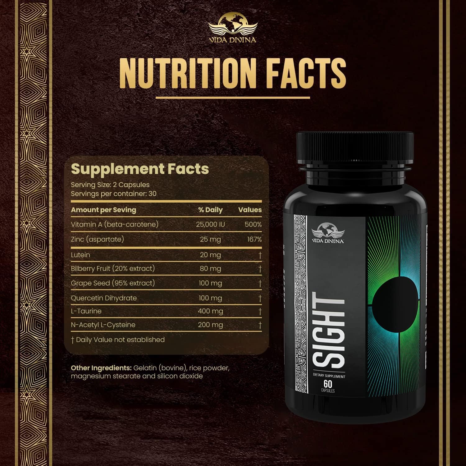 Sight Supplement | Sight Dietary Supplement | Nutri Divina